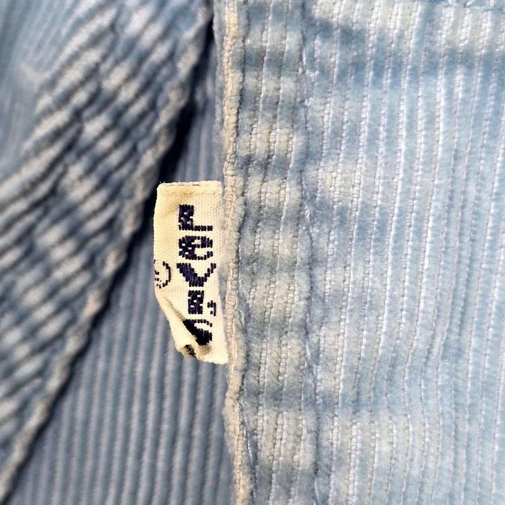 Levi's 517 Corduroy Pants Mens 28x32 Light Blue Vintage 70s White Tab Bootcut